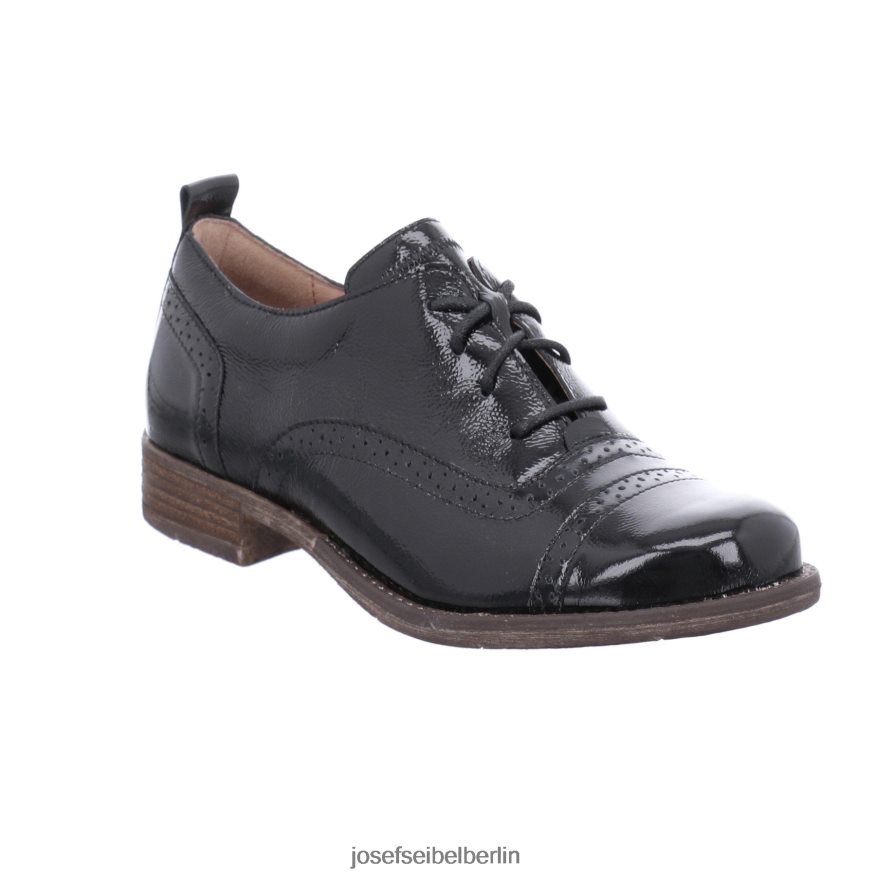 Josef Seibel D6824J184 Siena 73 Frauen schwarzes Lackleder Schnürschuhe