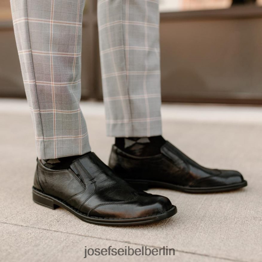Josef Seibel D6824J313 Douglas Männer Schwarz Slip-On-Schuhe